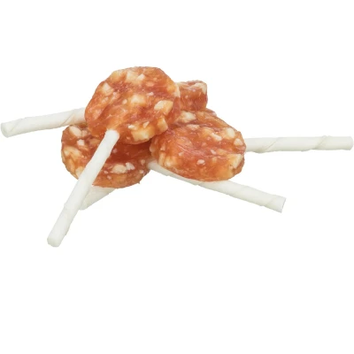 Afbeelding van 10 cm 20 gr 50 st Trixie denta fun chicken cheese lolly