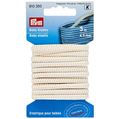 Afbeelding van Prym Baby Elastiek 4,5 mm Wit 3 meter