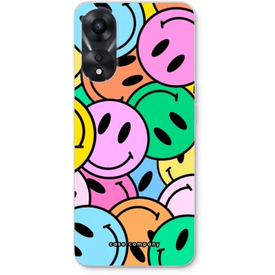 Afbeelding van Case Company® hoesje geschikt voor Oppo A78 5G Smiley N1 Soft Cover Telefoonhoesje Bescherming aan alle Kanten en Schermrand