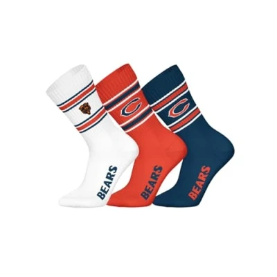 Afbeelding van NFL CHICAGO BEARS Crew Socks 3 pack Wit/Oranje/Navy Maat 39/42