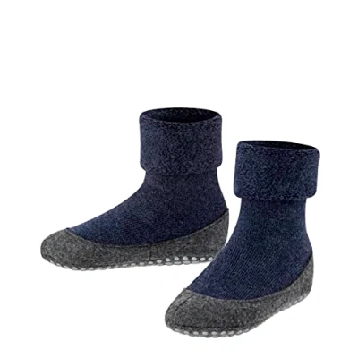 Image de FALKE Cosyshoe K HP laine picots sur la semelle 1 paire, Chaussettes Chaussons Mixte enfant, Bleu (Dark Blue 6680), 31 32