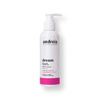 Afbeelding van Andreia, Dream Feet Professionele voetcrème met sheaboter en frambozenextracten, voor gebarsten hielen droge huid, intensieve hydratatie, 200 ml