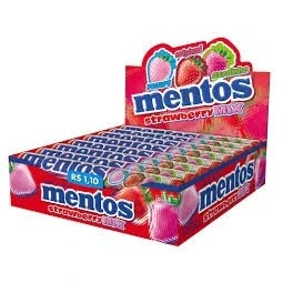 Afbeelding van MENTOS STRAWBERRY 20 UDS