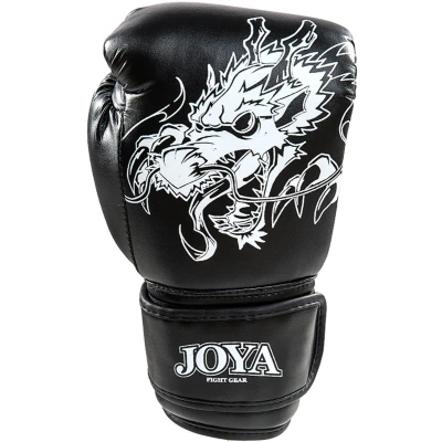 Afbeelding van Joya Dragon Kickbokshandschoenen PU Zwart met wit 6 oz.