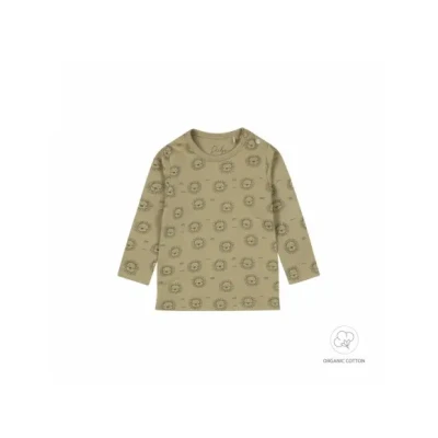Afbeelding van Dirkje BIO Katoen Shirt Faded Green Met printje Maat 62