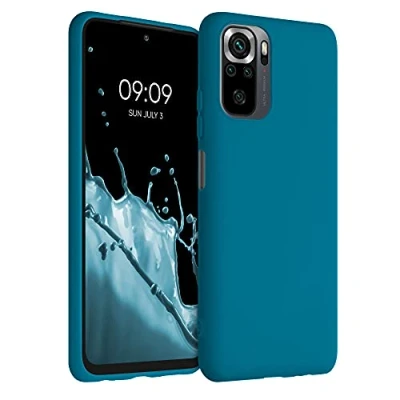 Afbeelding van kwmobile telefoonhoesje geschikt voor Xiaomi Redmi Note 10 / 10S Hoesje smartphone Back cover in Caribisch blauw