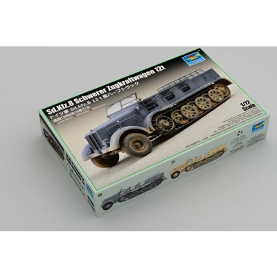 Afbeelding van 1:72 Trumpeter 07403 German Sd.Kfz. 8 schwerer Zugkraftwagen 12t Plastic Modelbouwpakket