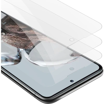 Afbeelding van Cadorabo 3x Screenprotector geschikt voor Xiaomi RedMi A1 Beschermende Pantser Film in KRISTALHELDER Getemperd (Tempered) Display beschermend glas 9H hardheid met 3D Touch