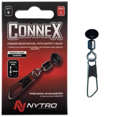 Afbeelding van Nytro Connex Sliding Feeder Bead With Safety Snap Large (8 Stuks) Wartel