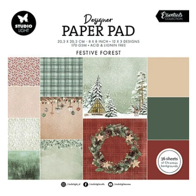 Afbeelding van Paper Pad Festive Forest Essentials nr.200