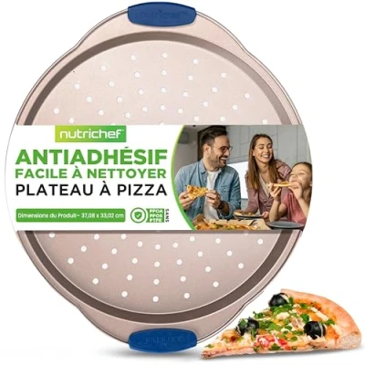 Afbeelding van NutriChef Grillpers Zware Gietijzeren Vleespers Houten Handvat Versnelt de Kooktijd voor Steak, Burger, Vlees, Bacon, Quesadilla&#039;s en Meer