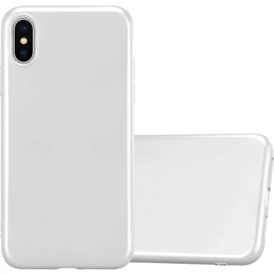 Afbeelding van Cadorabo Hoesje geschikt voor Apple iPhone XS MAX in METALLIC ZILVER Beschermhoes gemaakt van flexibel TPU silicone Case Cover