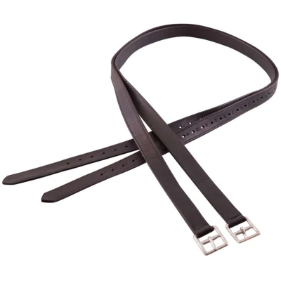 Afbeelding van BR Beugelriemen Nylon en Soft RVS Gespen Zwart/Zilver 160cm
