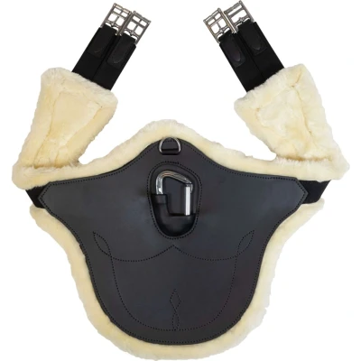 Afbeelding van Buiklapsingel anatomic wol / bont zwart 140cm
