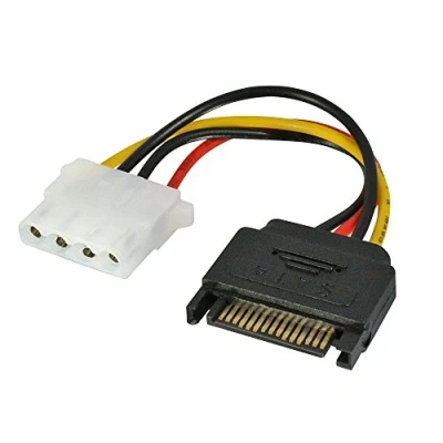 Afbeelding van LINDY Stroom Adapterkabel [1x IDE stroombus 4 polig 1x SATA stroomstekker] 0.12 m Meerdere kleuren