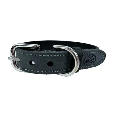 Afbeelding van Sazzz Halsband Hond Nomad Vintage Leer Antraciet 37 45X3 CM