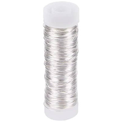 Afbeelding van Rayher Sieraden maken draad zilver 0.3 mm dik 50 meter snoer haakdraad bindmaterialen rijgkoord