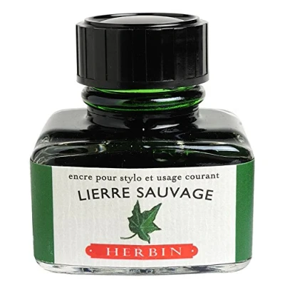 Image de Herbin Encre Traditionnelle à stylo en Flacon &quot;D&quot; 30ml Lierre Sauvage