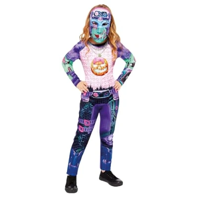 Afbeelding van Amscan Verkleedkostuum Gamer Girl Roze Maat 116 128 2 delig