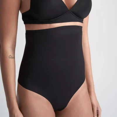 Afbeelding van Bye Bra Corrigerende Hoge Slip, Slips Met Taille, Sterk Shapewear Voor Dames, Buik, Zwart, M