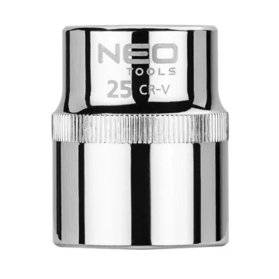 Afbeelding van NEO TOOLS 08 025 Steeksleutelelement 1/2 3124 25 mm Chroom vanadium staal SuperLock