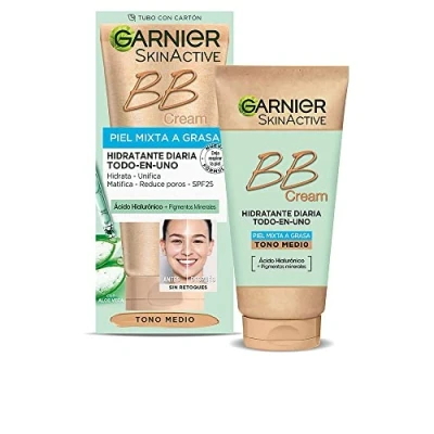 Afbeelding van Hydraterende Crème met Kleur Garnier Skinactive Combinatiehuid Vette Huid Medium Spf 25 (50 ml)