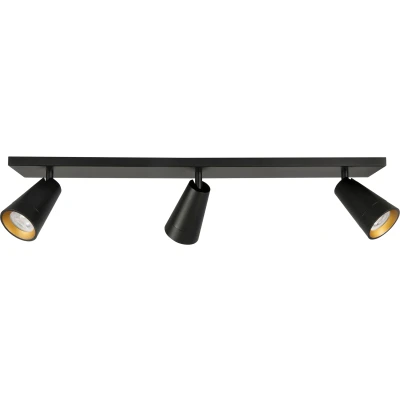 Afbeelding van HighLight spot Petunia 3 lichts 65 cm zwart / goud