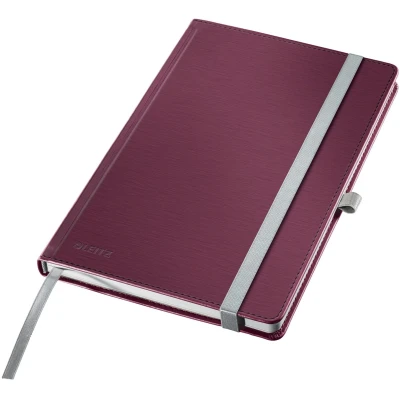 Afbeelding van Leitz Style Notitieboek A5 Gelijnd met Harde Kaft 100 Grams Papier Granaat Rood