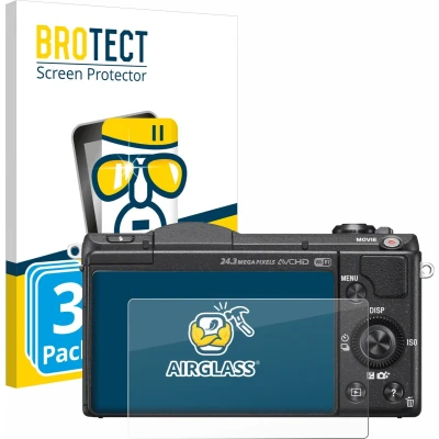 Afbeelding van BROTECT Screenprotector voor Sony Alpha 5100 (DSLR A5100) Folie Beschermfolie Beschermglas transparant (3 Stuks)