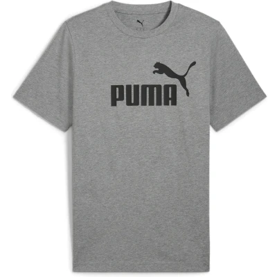 Afbeelding van Puma LOGO TEE Tshirt print, Heren, Maat: 3XL, Medium gray heather