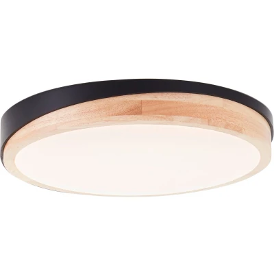 Afbeelding van Brilliant G80845/75 Baarlo LED plafondlamp vast ingebouwd 24 W Wit (mat), Hout