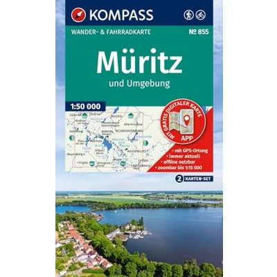 Afbeelding van KOMPASS Wanderkarten Set 855 Müritz und Umgebung (2 Karten) 1:50.000