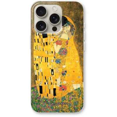 Afbeelding van Case Company® hoesje geschikt voor iPhone 16 Pro Der Kuss Soft Cover Telefoonhoesje Bescherming aan alle Kanten en Schermrand