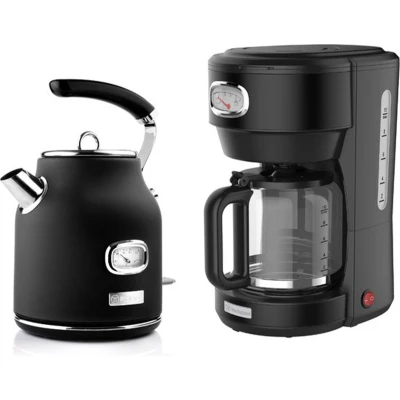 Afbeelding van Westinghouse Retro Waterkoker + Koffiezetapparaat Koffiefilter Zwart