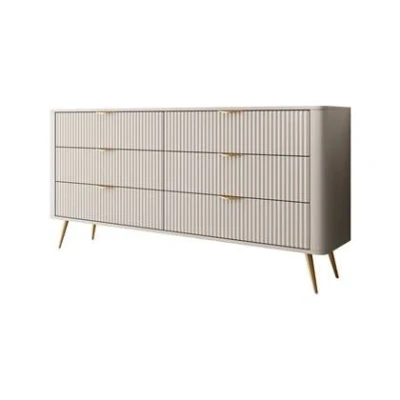 Afbeelding van Meubella Ladekast Lima Beige 163 cm