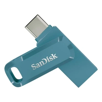 Afbeelding van SanDisk 256 GB Ultra Dual Drive GB, USB Type C stick met omkeerbare en A aansluitingen, tot 400 MB/s, voor smartphones, tablets, Mac pc, Navagio Bay