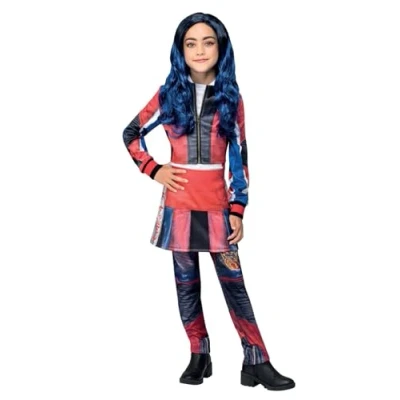 Afbeelding van Smiffy&#039;s Megastoere Disney Descendants Evie Meisje Blauw, Rood Large Carnavalskleding Verkleedkleding