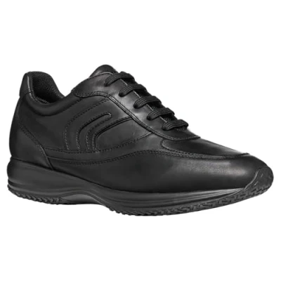 Afbeelding van Geox Happy Sneakers laag, Heren, Maat: 42, Black Leer