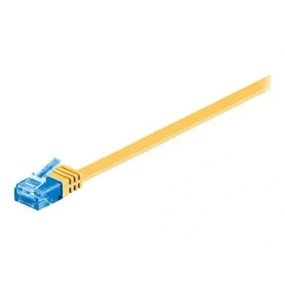 Image de goobay Cordon de raccordement RJ 45 (M) pour 3 m UTP CAT 6a moulé, plat jaune