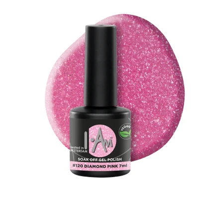 Afbeelding van I.Am Soak Off Gel Polish #120 Diamond Pink (7ml) Roze
