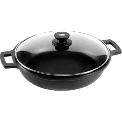 Afbeelding van BRA Platte kookpan van gegoten aluminium, zwart, 24 cm 4