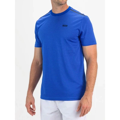 Afbeelding van Sjeng Sports Tex Tennisshirt Heren Blue Neon S Blauw