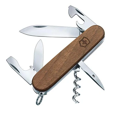 Afbeelding van Victorinox Zakmes SwissArmy 10 Functies Walnoot Blister