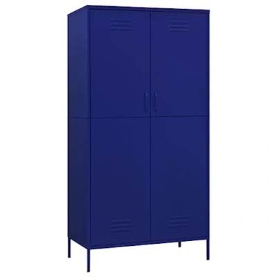 Afbeelding van vidaXL Kledingkast, marineblauw, 90 x 50 180 cm, staal