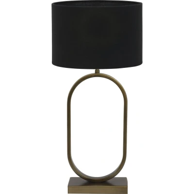 Afbeelding van Light &amp; Living Tafellamp Jamiri/Livigno Ant, Brons/Zwart Ø30x67cm