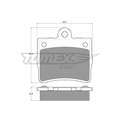 Afbeelding van TOMEX brakes TX 12 77 Remblokkenset Achteras MERCEDES BENZ: C Class Saloon, E Coupe