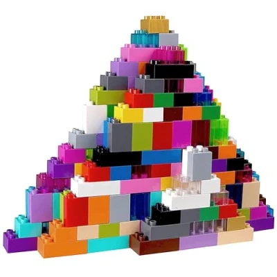 Afbeelding van Strictly Briks Big grote bouwstenen compatibel met alle merken voor 3 jaar en ouder 108 stenen 24 regenboogkleuren