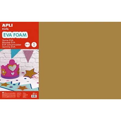 Afbeelding van Apli Kids EVA Foam vellen 60 x 40 cm Bruin 5 vel