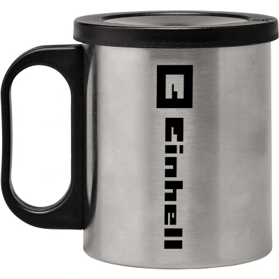 Afbeelding van Einhell Originele koffiekop, 240 ml met deksel, roestvrij staal, stofdicht, Accessoires voor koffiezetapparaten, Zilver