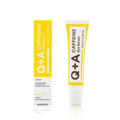 Image de Q+A de sérum contour des yeux à la Caféine. Un pour stimuler circulation et dégonfler zone sous les yeux. 15ml/0.5fl.oz